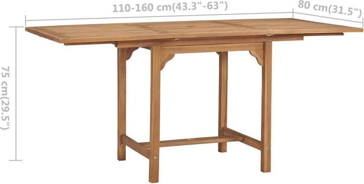 Produktbild vidaXL Esstisch (160 x 80 x 75 cm)