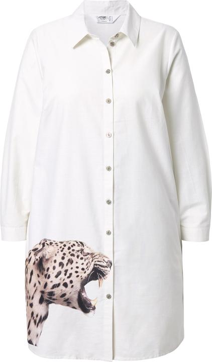 Produktbild Angel of Style Hemdbluse, oversized, Leopard seitlich am Saum (42)