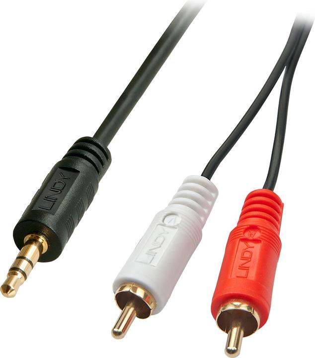 Immagine prodotto Lindy Cavo adattatore audio Premium 20m 2x RCA (Cinch) da spina RCA (Cinch) a spina jack da 3,5mm (20 m, Cinch, Connettore da 3,5 mm (AUX))