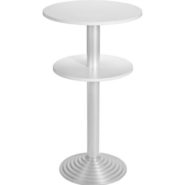 Bisley, Tischplatte, Stehtisch 2 Platten rund Stahlsäule D 80 mm Aluminium-Gussfuss D 450 mm