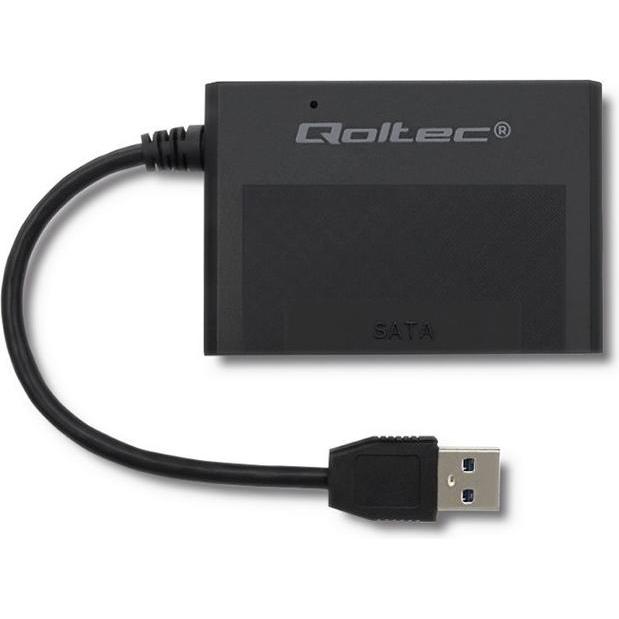 Thumbnail - Qoltec Hard Drive Adapter USB 3.0 HDD/SSD (SATA, USB 3.0), Netzwerkadapter, Schwarz