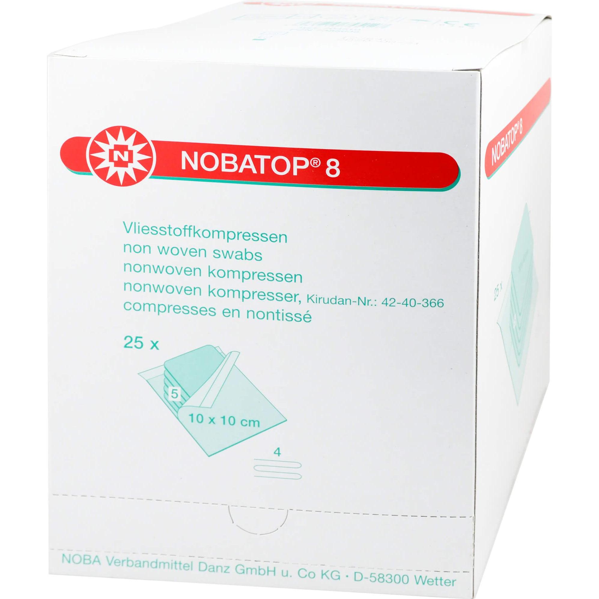 Nobamed, Verbandsmaterial, NOBATOP 8 10X10CM STER KOM
