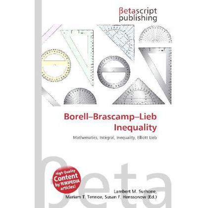Borell Brascamp Lieb Inequality, Fachbücher