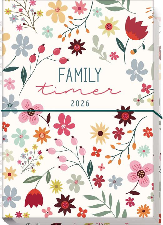 Family-Timer 'Wild Flower' 2026 (16 x 22,5 cm, Tedesco)