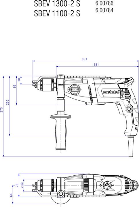 Image du produit Metabo Perceuse à percussion