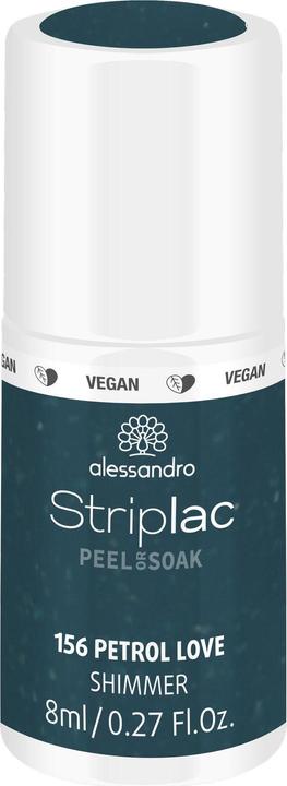Alessandro Striplac Peel ou Soak - Petrol Love (156 Petrol Love, Vernis à ongles peel off)