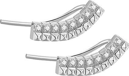 Immagine prodotto Rosato Orecchini longitudinali in argento con zirconi cubici RZO040 (L)