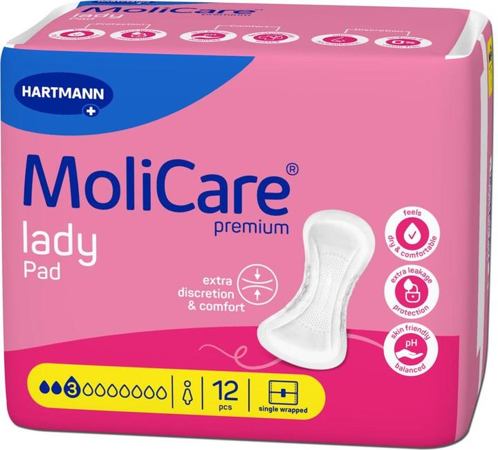 Actual product image MoliCare Premium Lady Pad 3 Tropf Btl 12 (12 x, 3)