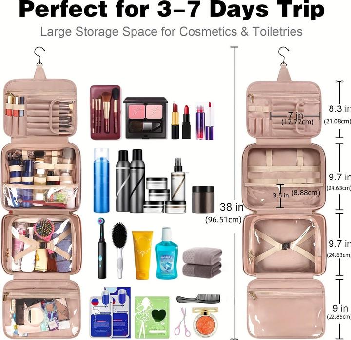 Image du produit Only-Bags.Store Trousse de toilette, sac de 9 litres avec poignée en métal, grands sacs à cosmétiques, plusieurs (9 l)