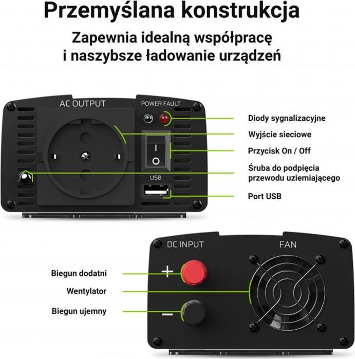 Actual product image GreenCell Voltage Car Inverter