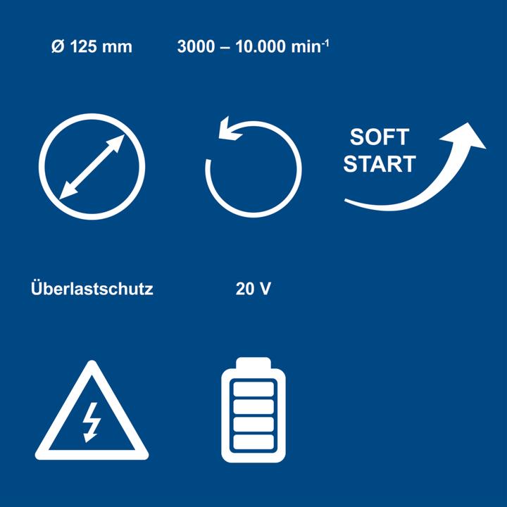 Produktbild Scheppach Akku-Winkelschleifer BC-AG125-X (125 mm)
