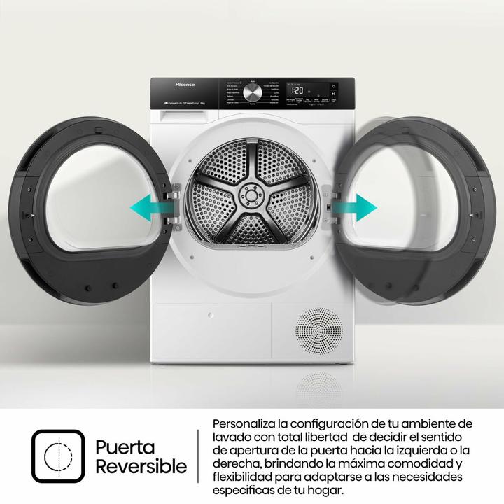 Image du produit Hisense DH3S902BW3 Sèche-linge 9Kg Classe A (9 kg, Droite)