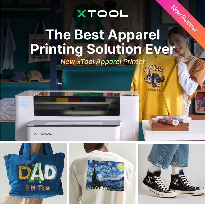 Produktbild XTool X-Tool Textildrucker Stoffdrucker inkl. Ofen – Ready2Use (Thermodirekt)