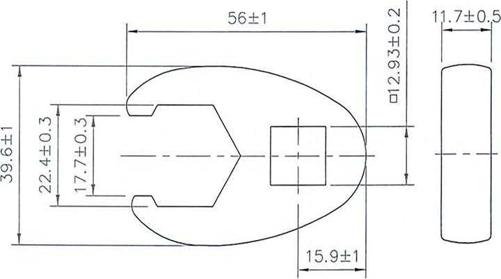 Image du produit BGS Clé col de cygne 12,5 mm (1/2) 22 mm (22 mm)