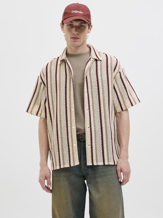 Actual product image Jack & Jones Jorbellagio Crochet Shirt Ss Sn (XL)