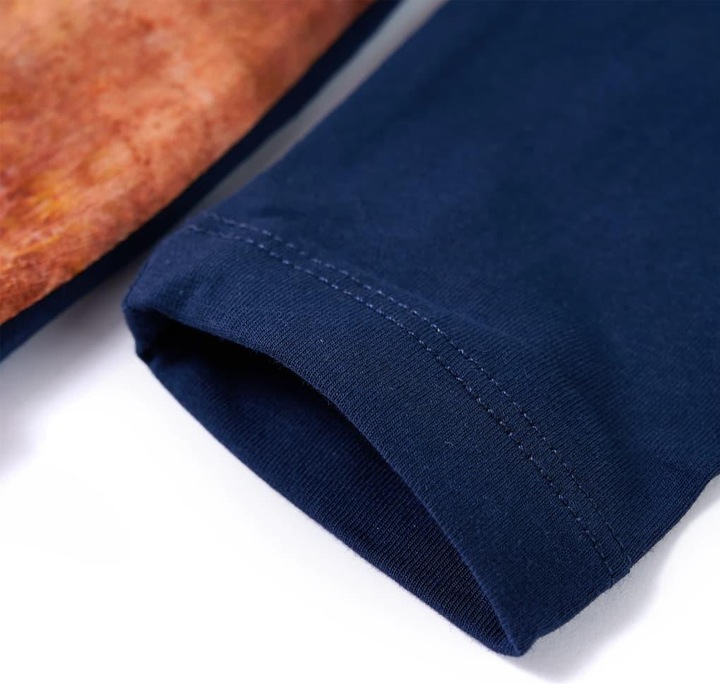 Actual product image VidaXL Children's dress with long sleeves navy blue 116,Material of the (116)