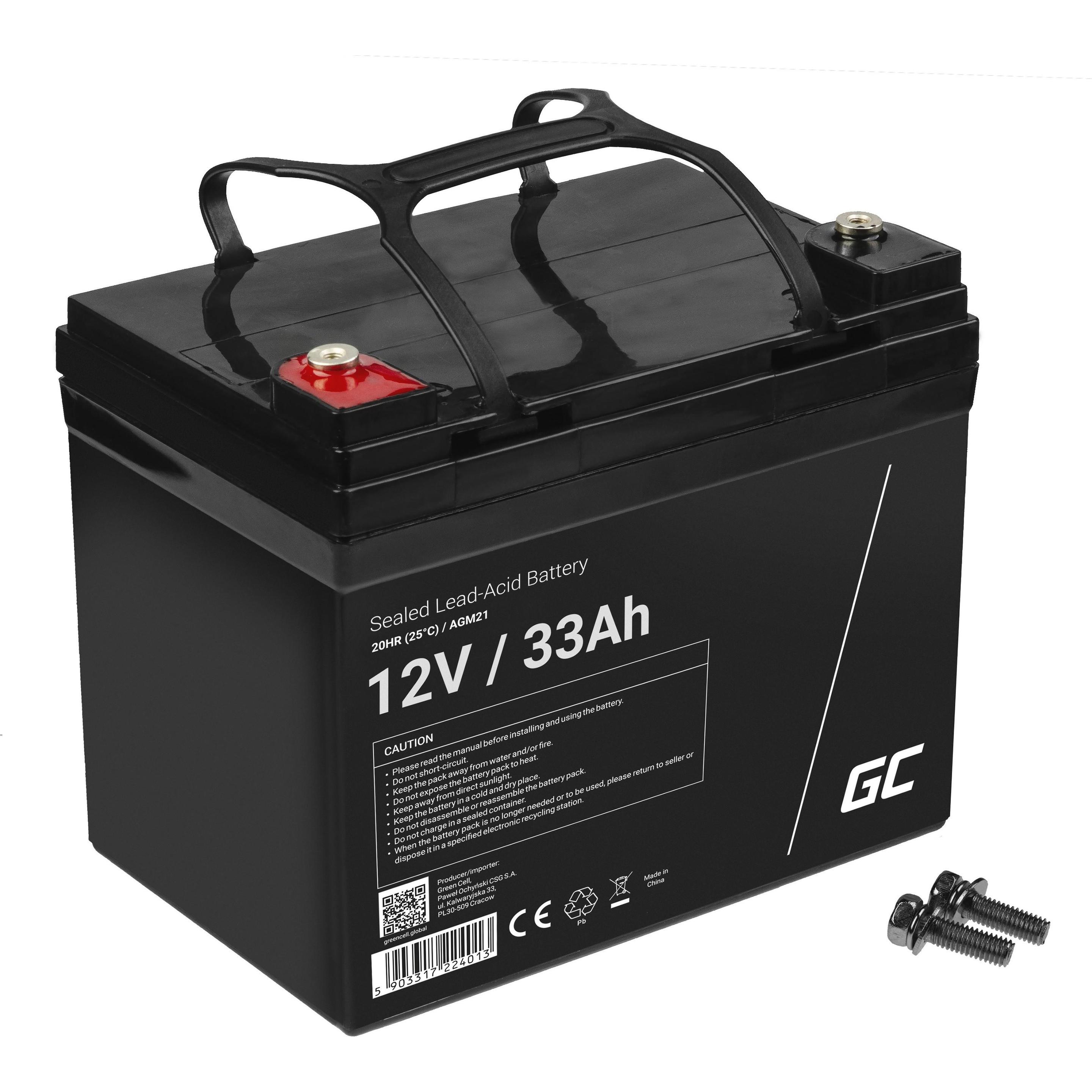 GreenCell, Versorgungsbatterie, AGM21 (12 V, 33 Ah)