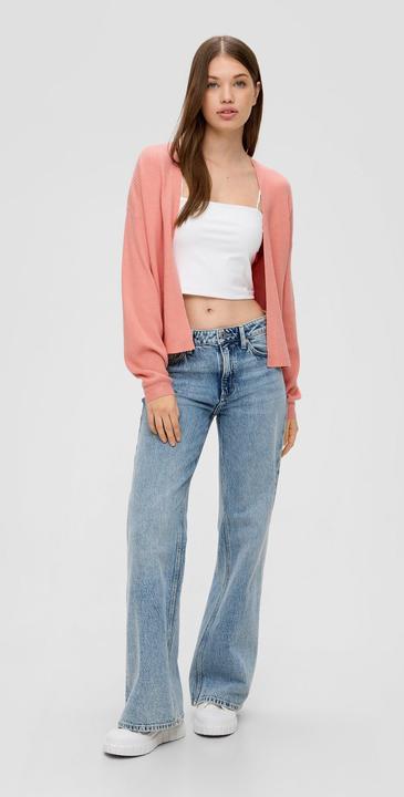 Produktbild s.Oliver Strickjacke Rippstrick-Cardigan im Loose Fit (XXL)