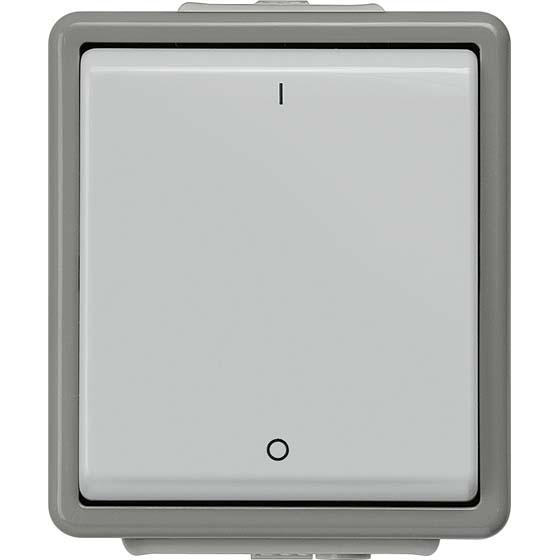 Siemens Ausschalter 2-polig 10A 250V, Taster + Schalter, Grau