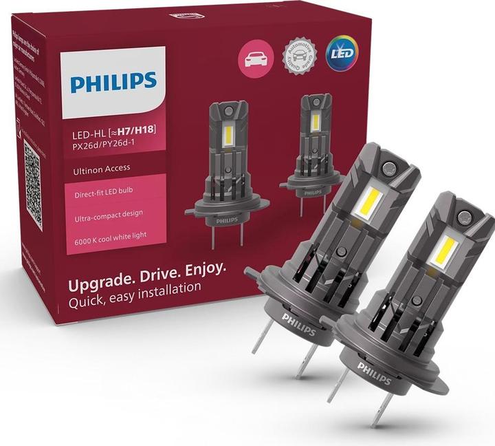 Actual product image Philips Ultinon Access 11972U2500C2 (H18, H7)