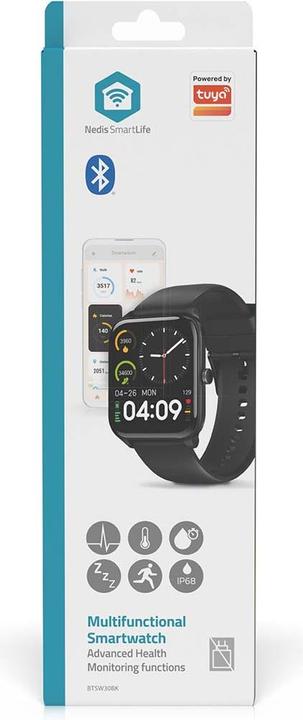 Actual product image Nedis SmartLife watch | LCD | IP68 | Maximum operating time: 14400 min | Android™ / IOS | Black (41 mm)