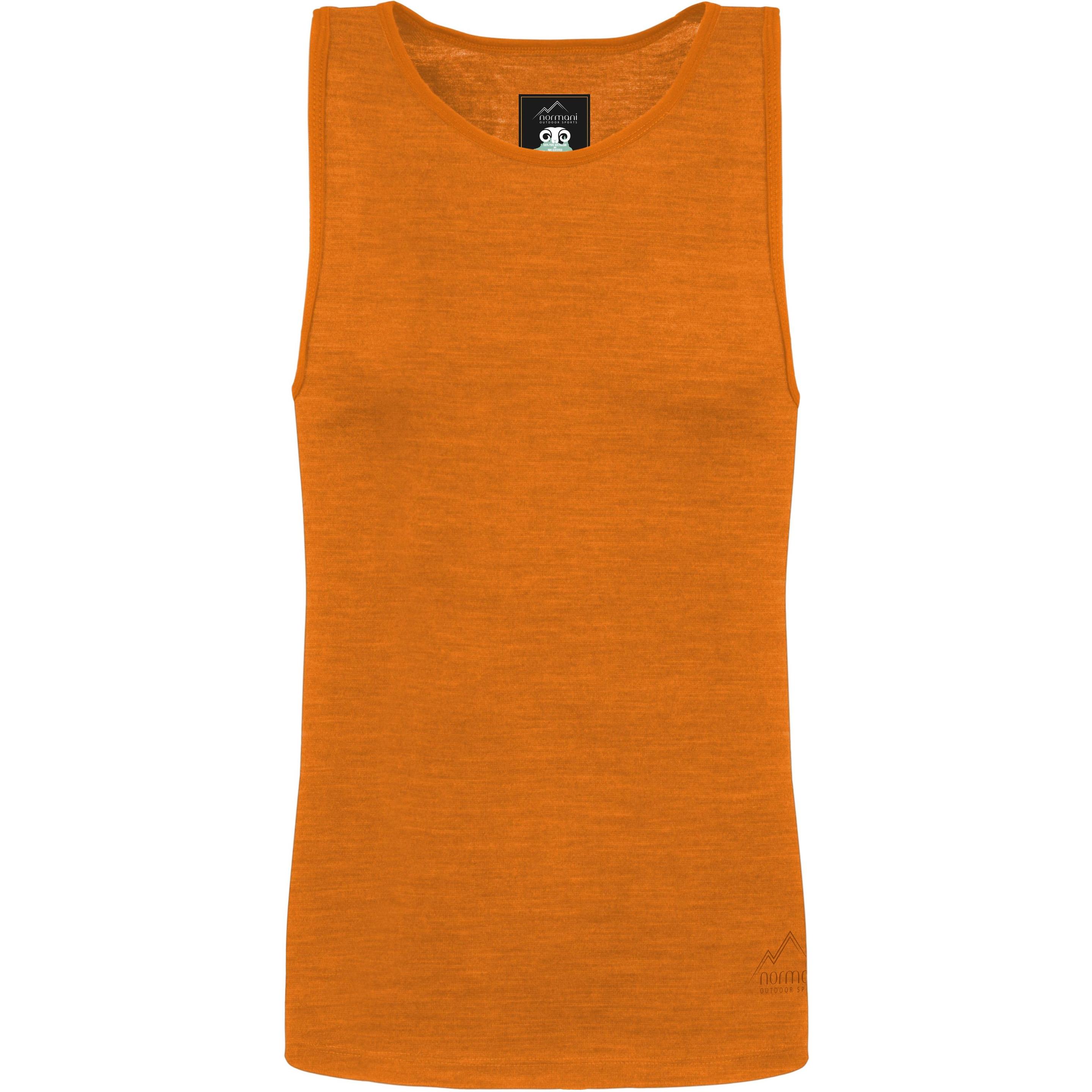 Normani, Herren, Shirt, Herren Merino Unterhemd Alice Springs - 1581, Orange, (M)