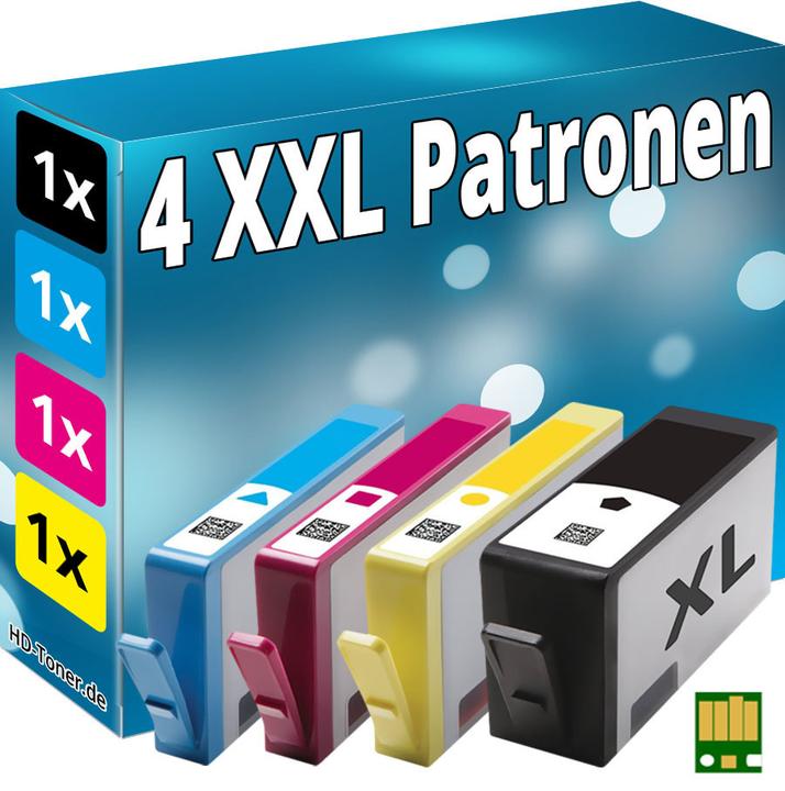 Produktbild Druckfuxx 4x CHIP PATRONEN für HP-364XL 5510 5514 5515 5520 5522 5524 6510 6520 7510 7520