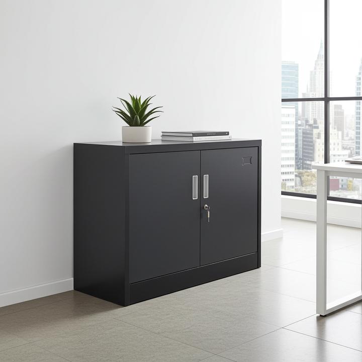 Produktbild Jet-Line Aktenschrank SARATOW dunkelgrau (90 x 40 x 68 cm)
