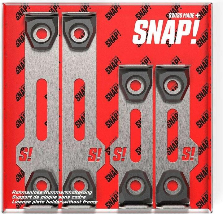 Produktbild Snap Rahmenloser Nummernhalter (Front + Heck, Langformat)