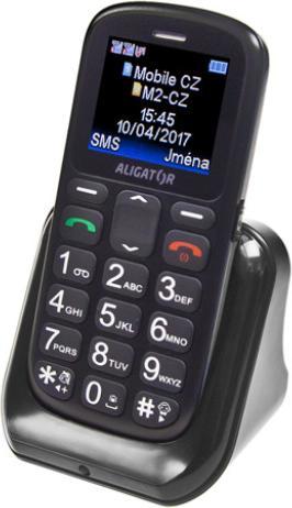 Image du produit Aligator A321 Senior Black, Grey Senior phone (1.80", 2G)