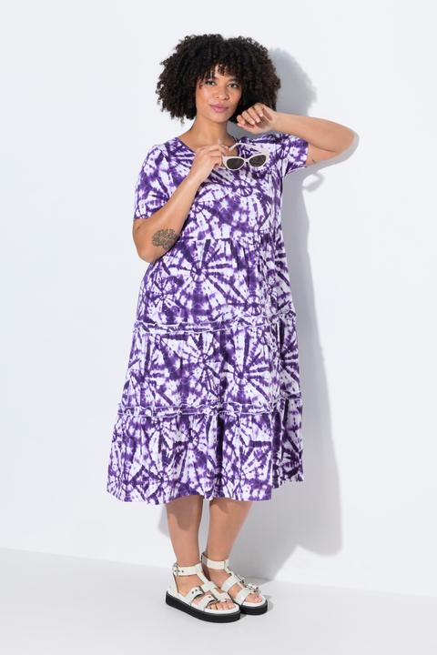 Produktbild Angel of Style Jerseykleid, A-Linie, Batik.Muster, Halbarm (50)
