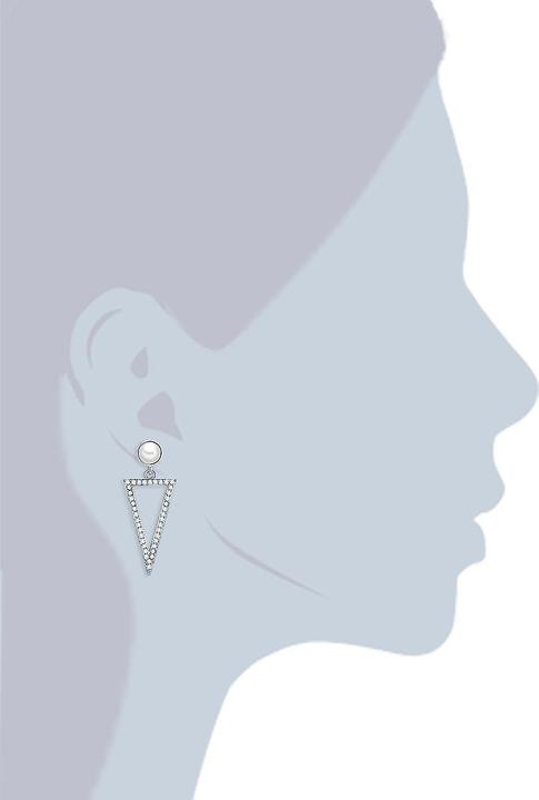 Produktbild Lulu & Jane Messing Zirkonia Muschelkernperle silber - 33066 (Messing)
