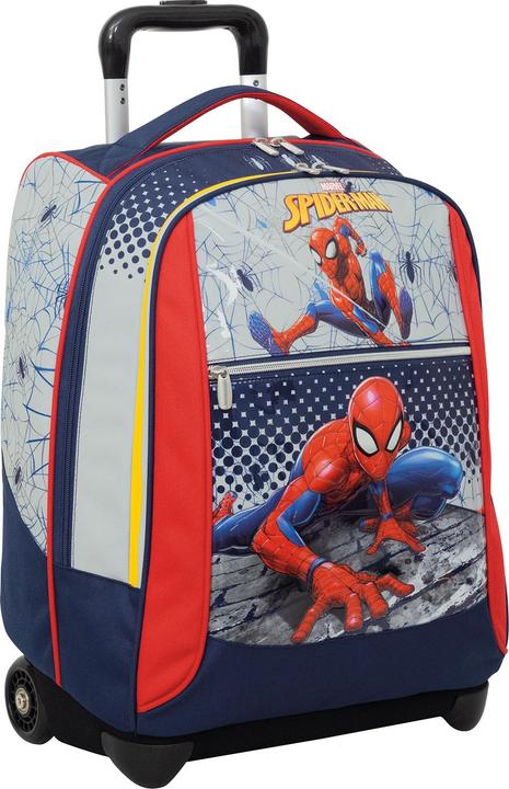 Actual product image Spiderman Double Compartment Travel Backpack with Telescoping Handle and Wheels (37 l)