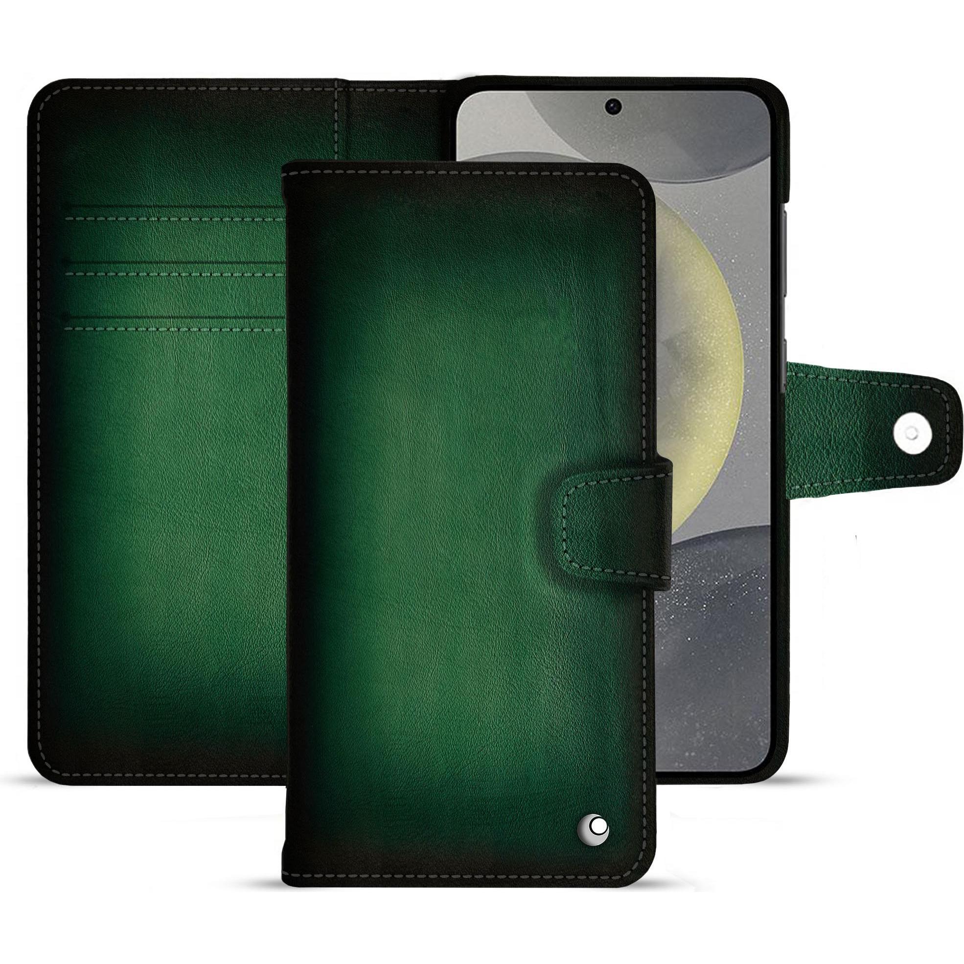 Noreve Lederschutzhülle (Samsung Galaxy S24+), Smartphone Hülle, Grün
