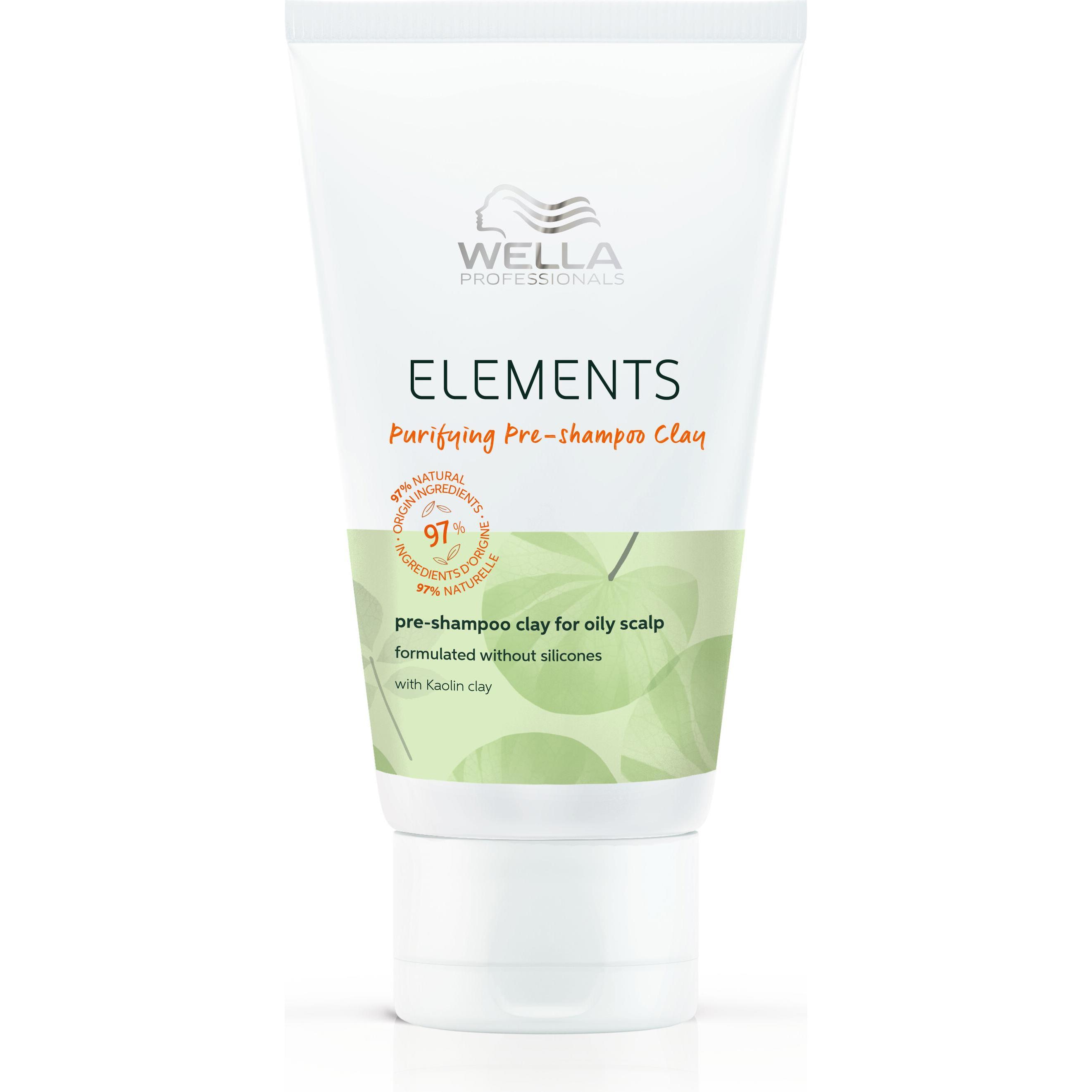 Wella, Shampoo, Elements Purifing Pre-Shampoo Clay Haarmaske Frauen (70 ml, Flüssiges Shampoo)