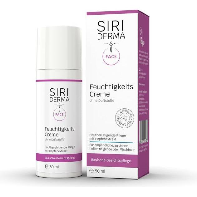 Siriderma, Gesichtscreme, Feuchtigkeitscreme ohne Duftstoffe (50 ml, Gesichtsbalsam)
