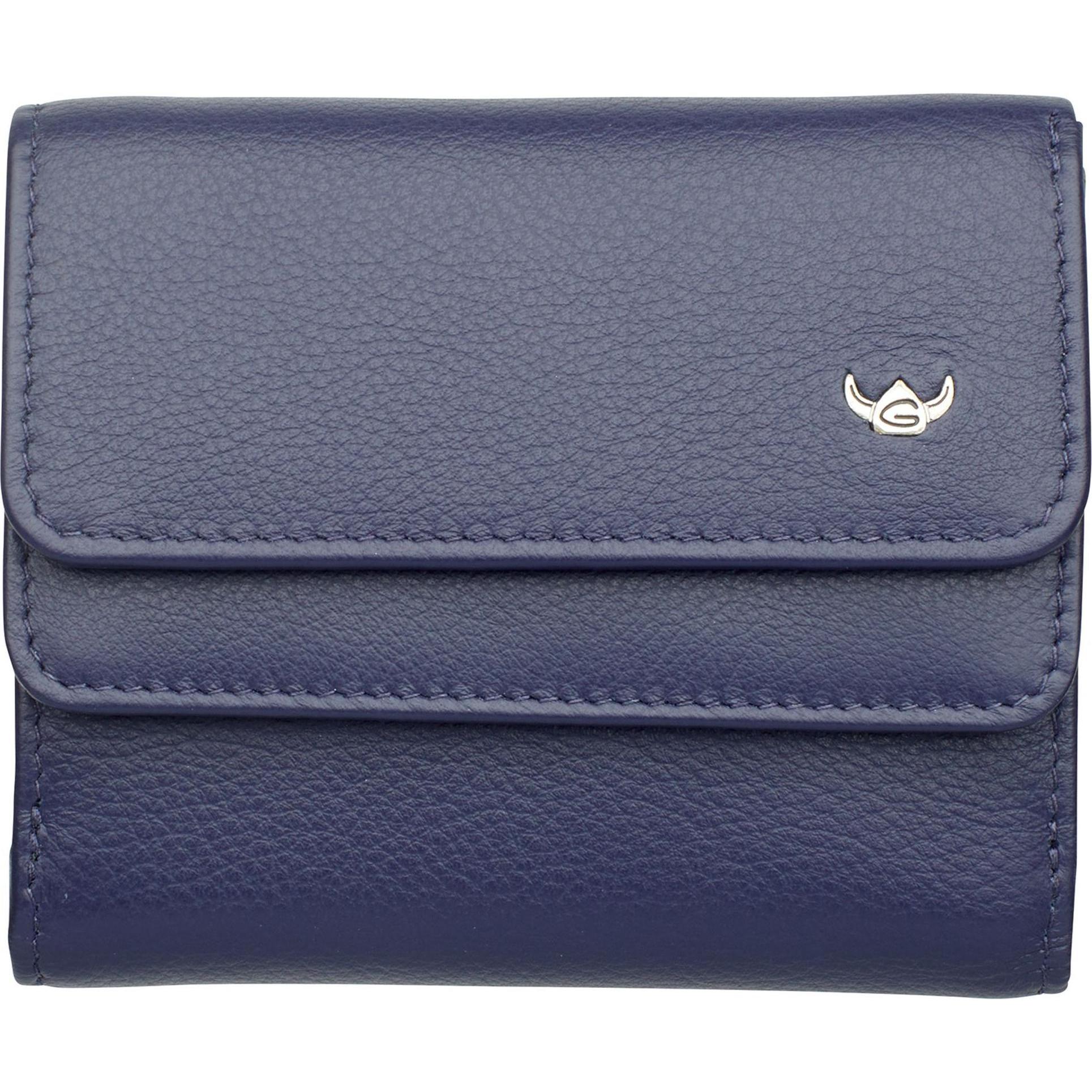 Golden Head, Damen, Portemonnaie, Madrid Geldbörse RFID Leder 10,5 cm, Blau
