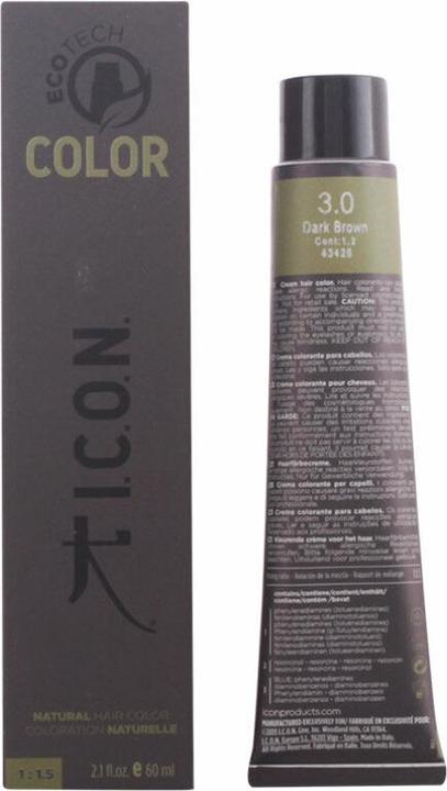 Immagine prodotto I.C.O.N. ECOTECH COLOR colore naturale #3.0 marrone scuro 60 ml (3.0)