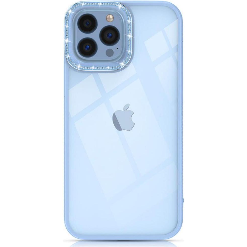 Kingxbar Sparkle Series Hülle für iPhone 13 Pro Max mit Crystal Back Cover Blau (Apple iPhone 13 Pro Max), Smartphone Hü...