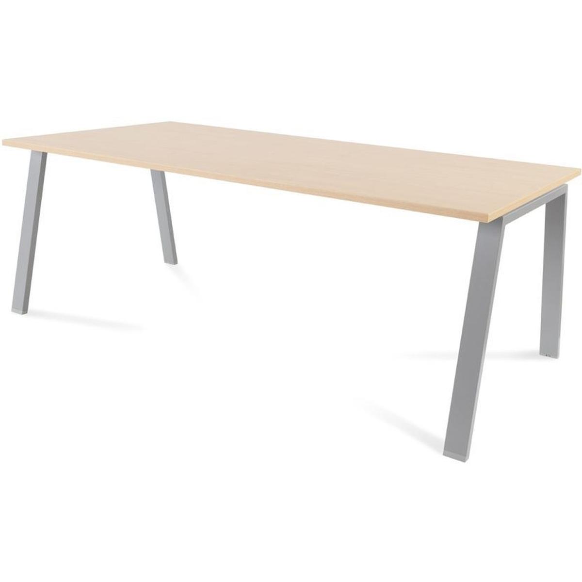 Rocada, Schreibtisch, Schreibtisch Blanca BxTxH 200x100x73cm Gestell grau Platte Melamin buche (200 x 100 x 73 cm)