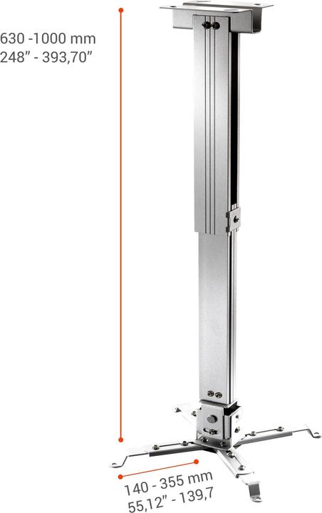 Image du produit Celexon MultiCel 63100S Support plafond universel noir (Plafond)