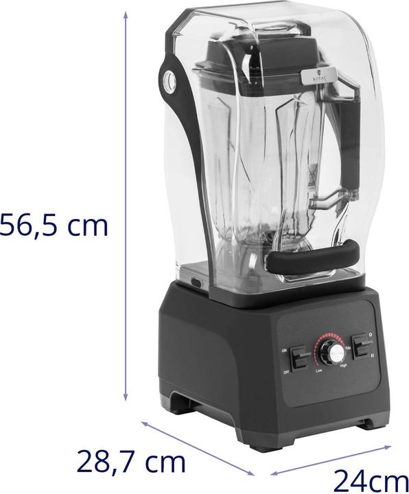 Produktbild Royal Catering Standmixer mit Lärmschutzhaube 1680 W 2,5-l-Behälter Blender Smoothie Maker (1680 W)