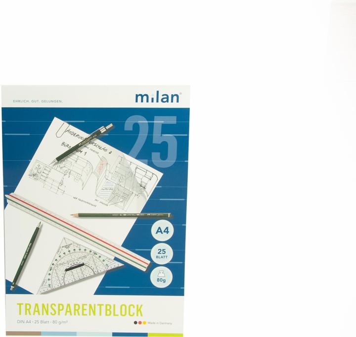 Produktbild Folia Bringmann Milan Transpp Block A3/25 70gr (80 g/m², 25 x)