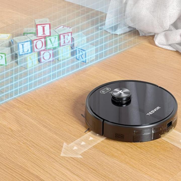 Produktbild Tesvor Staubsaugerroboter mit LiDAR-Navigation, 2200 Pa Saugkraft, 120 Min. Laufzeit, App-Steuerung (2200 Pa)