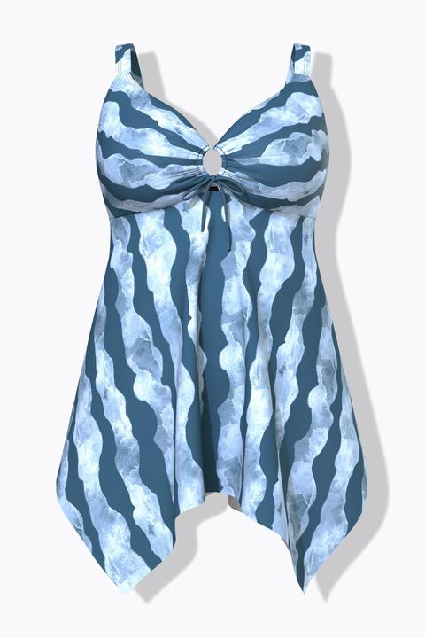 Produktbild Ulla Popken Badekleid, Wellenmuster, Softcups, Powermesh (46)