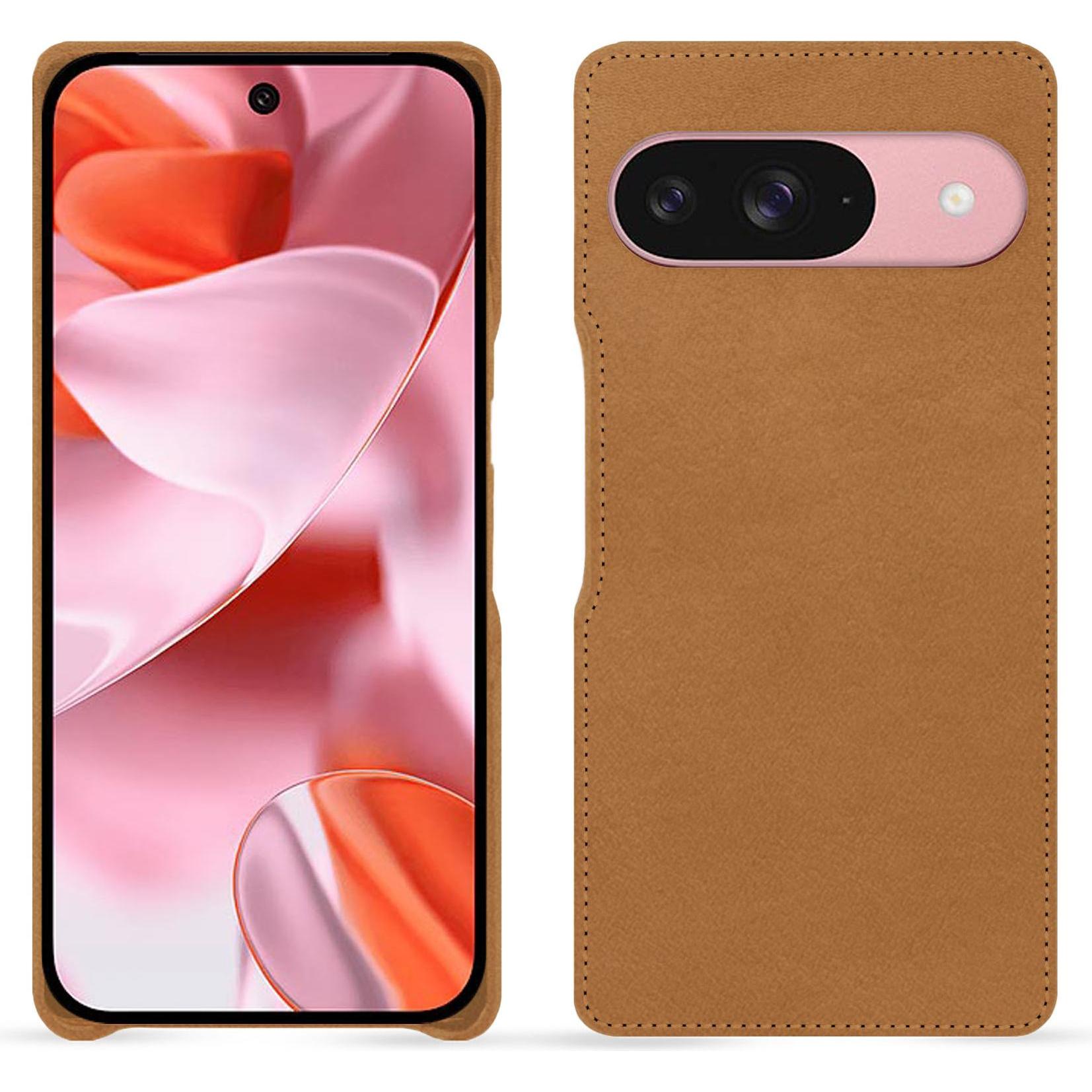 Noreve Lederschutzhülle (Google Pixel 9), Smartphone Hülle, Braun
