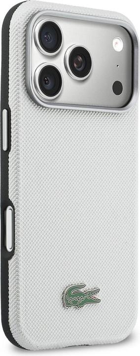 Produktbild Lacoste Case Semi Wrap Petit Pique MagSafe for iPhone 17 Pro Max light grey (Apple iPhone 17 Pro Max)