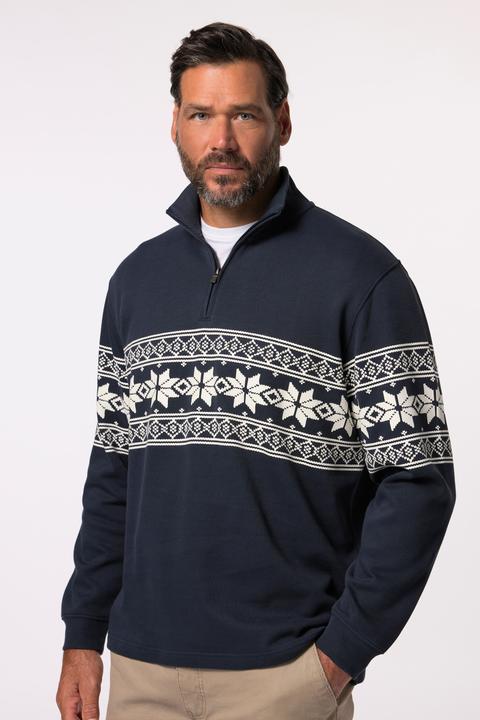 Produktbild JP1880 JP 1880 Troyer, Sweat, Stehkragen mit Zipper, Norwegermuster, bis 7 XL (XXL)