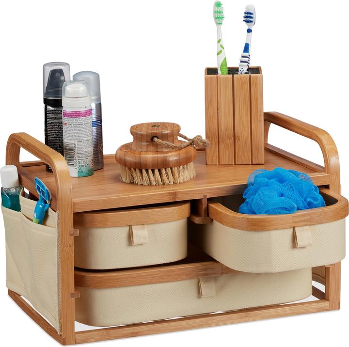 Relaxdays Mini commode en bambou