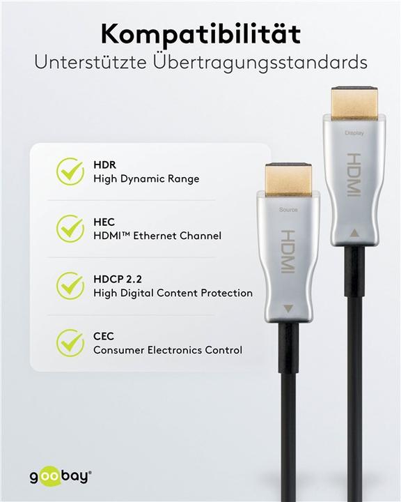 Produktbild Goobay Optisches Hybrid High-Speed-HDMI-Kabel mit Ethernet AOC (30 m, HDMI, 2.2)